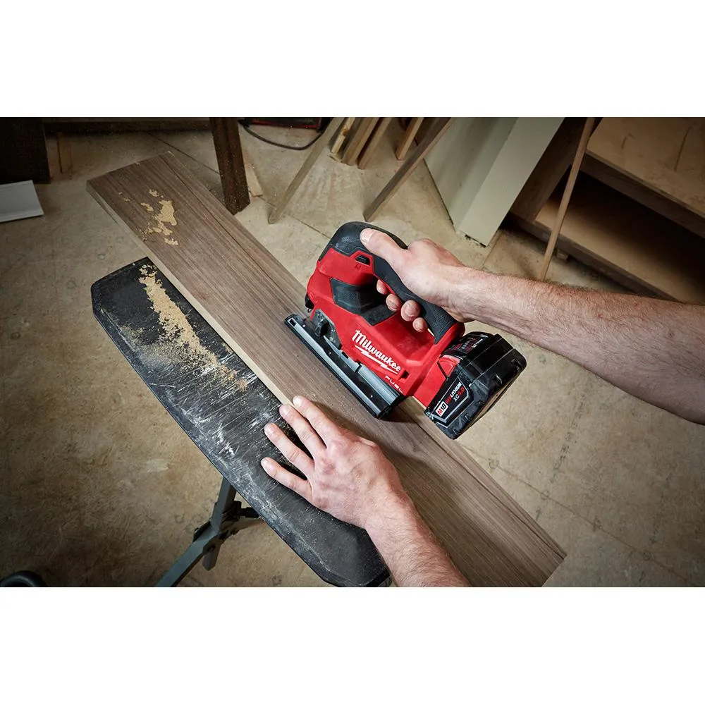 M18 FUEL 18-Volt Lithium-Ion Brushless Cordless Jig Saw Kit With (1) 5.0Ah Battery, Charger and Case, photo 10 of 14