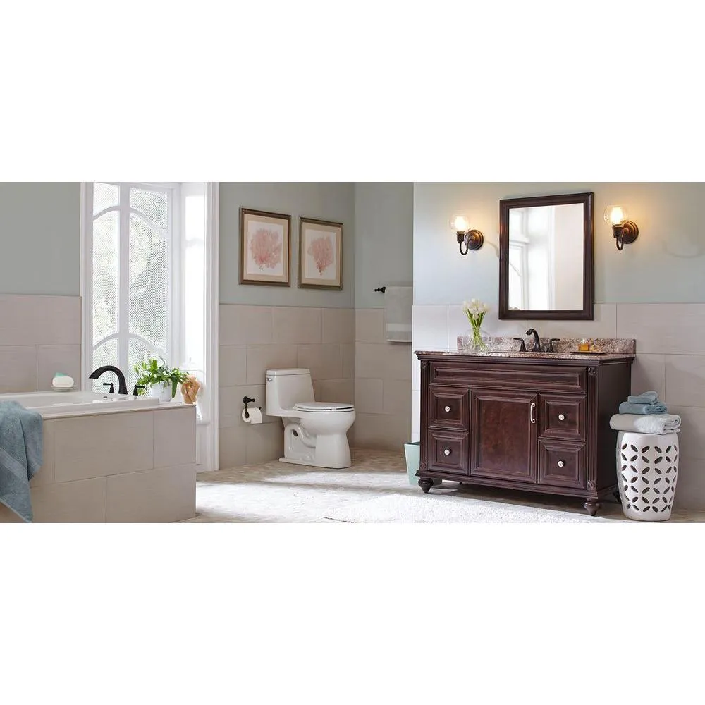 Santa Rosa Comfort Height 1-Piece 1.28 GPF Compact Single Flush Elongated Toilet in White, Seat Included (3-Pack), photo 8 of 10