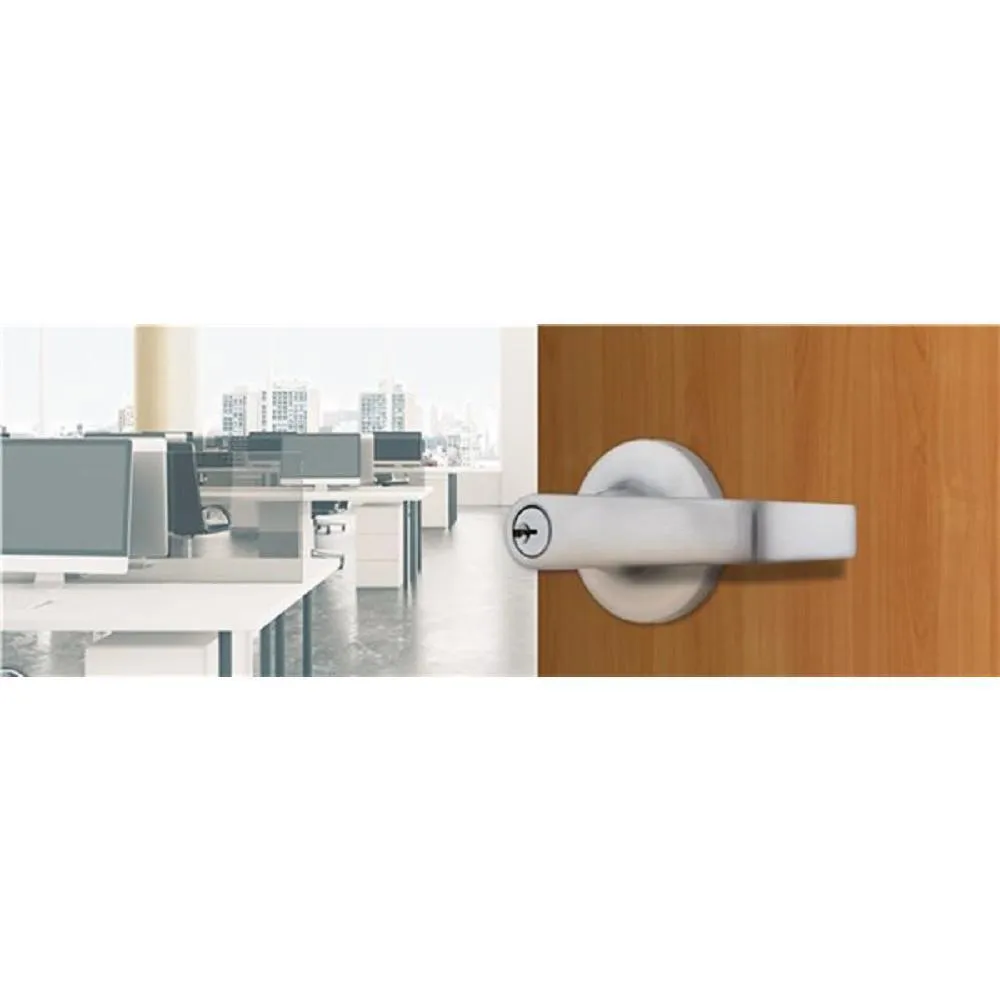 Commercial 2-3/4 in. Satin Chrome Standard Duty Keyed Entry Door Lever, photo 4 of 4