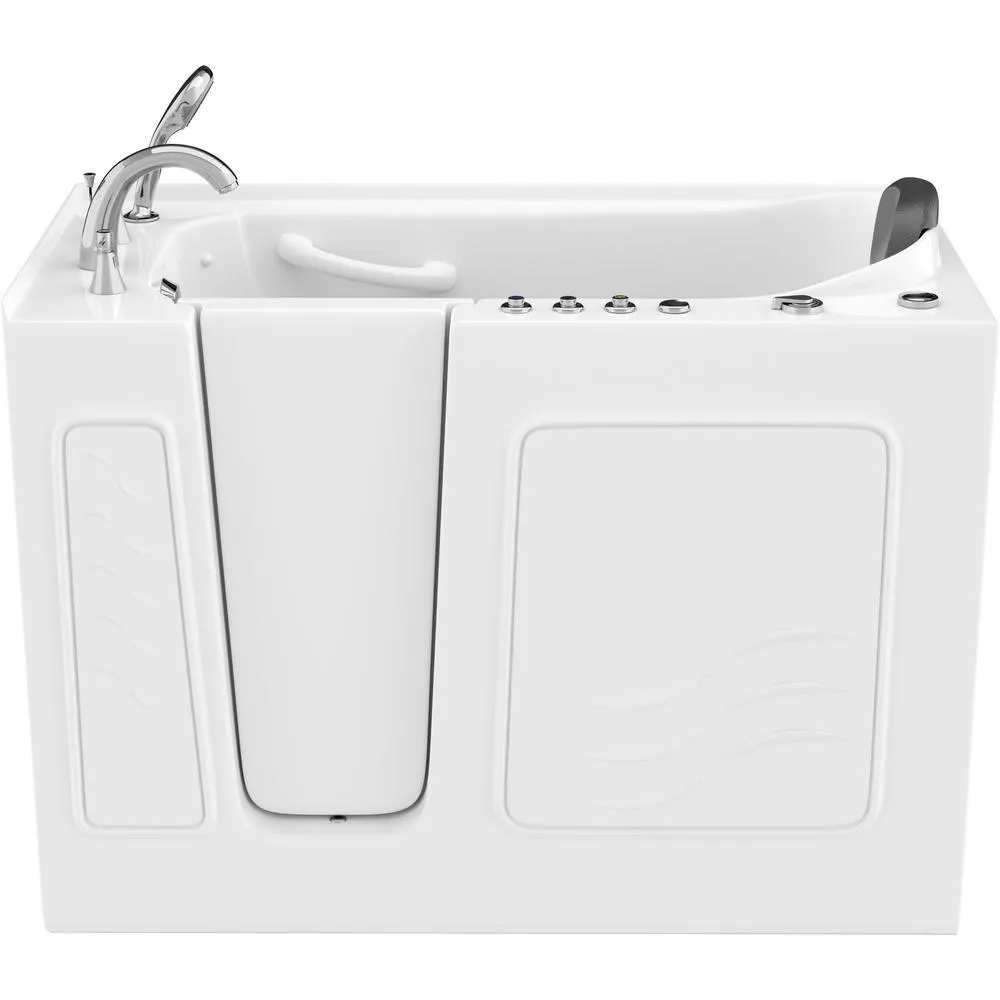 Universal Tubs Safe Premier 52.75 in. x 60 in. x 26 in. Left-Drain Walk-In Air and Whirlpool Bathtub in White, photo 8 of 17