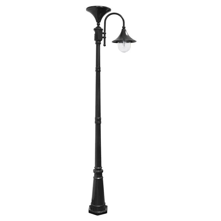 Gama Sonic Everest Single Black Outdoor Integrated Led Solar Lamp Post Light with GS Solar LED Light Bulb, photo 5 of 6