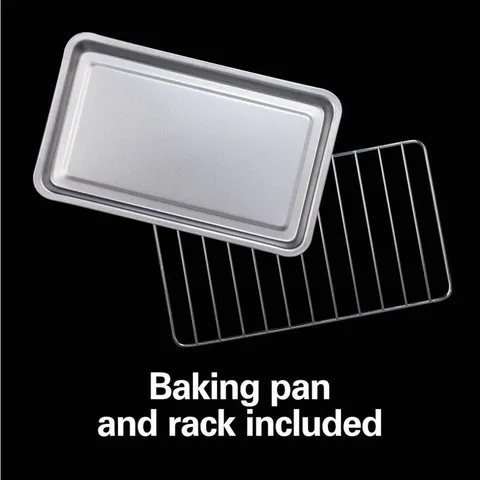 Toastation 1300 W 2-Slice Black and Gray Toaster Oven with Top Toasting Slot