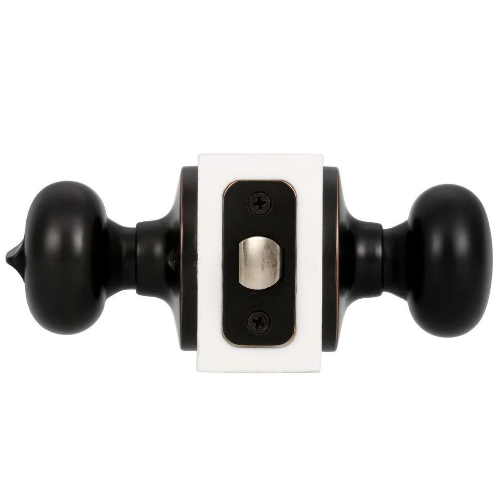 Premiere Essentials Privacy Bed/Bath Oil-Rubbed Bronze Salem Door Knob, photo 3 of 5