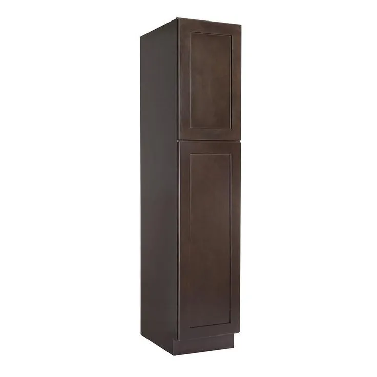 Brookings Plywood Ready to Assemble Shaker 18x84x24 in. 2-Door Pantry/Utility Kitchen Cabinet in Espresso, photo 10 of 13