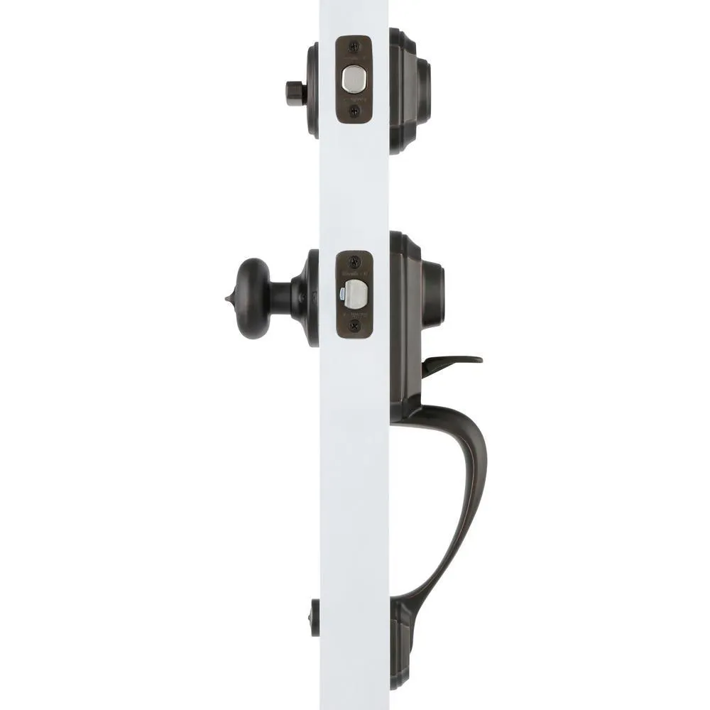 Montara Venetian Bronze Single Cylinder Door Handleset with Juno Entry Door Knob Featuring SmartKey Security, photo 6 of 8