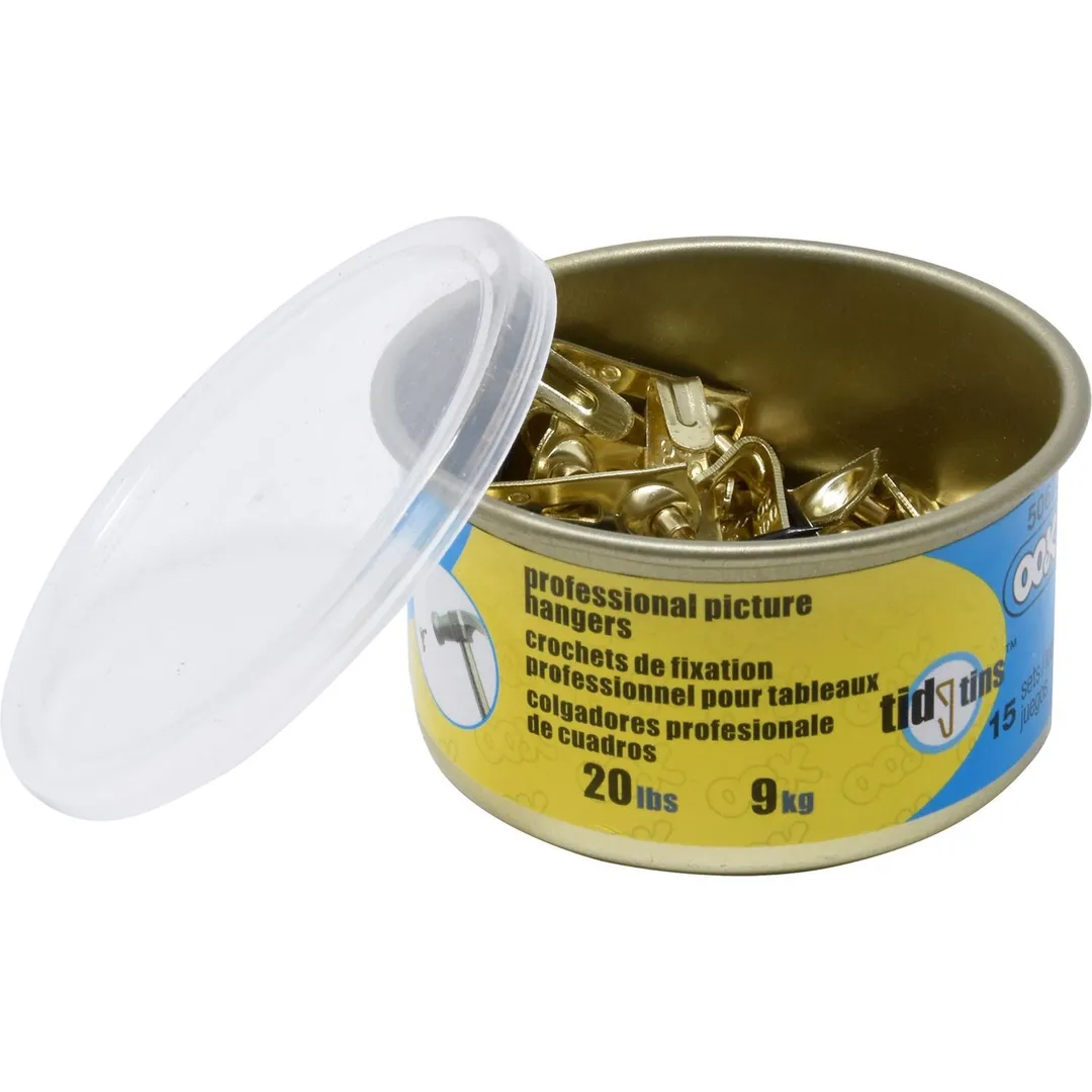 Hillman OOK Professional Picture Hanging Set, Brass-Plated, 20 lb Capacity, 15 Pack, photo 2 of 3