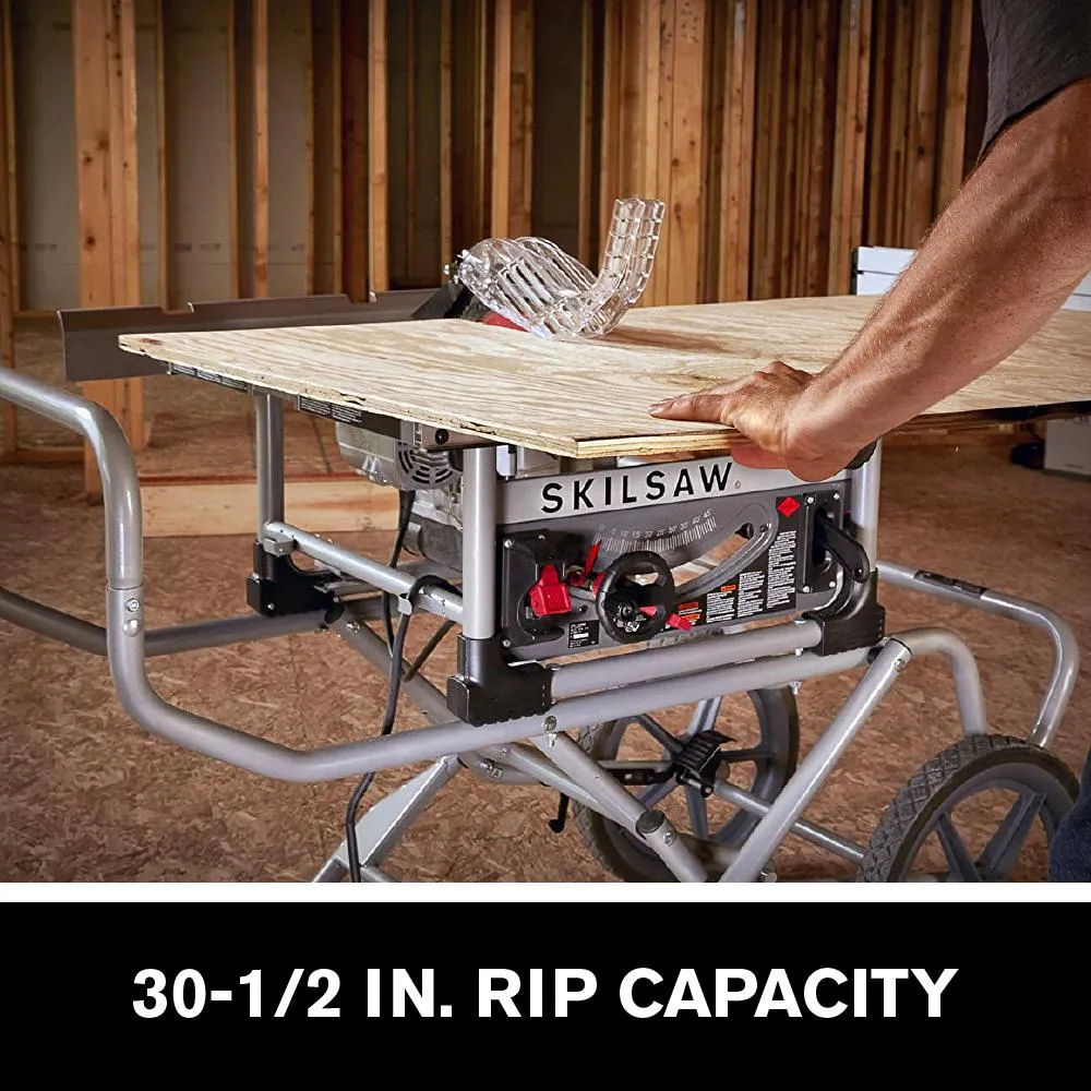 SKILSAW 10 in. Heavy-Duty Worm Drive Table Saw 15 Amp Corded Electric with Stand and Diablo Blade, photo 3 of 10