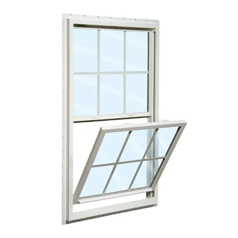 150 Series New Construction 31-1/2 × 51-1/2 × 3-1/4 in Jamb White Vinyl Dual-pane Single Hung Window Half Screen Included