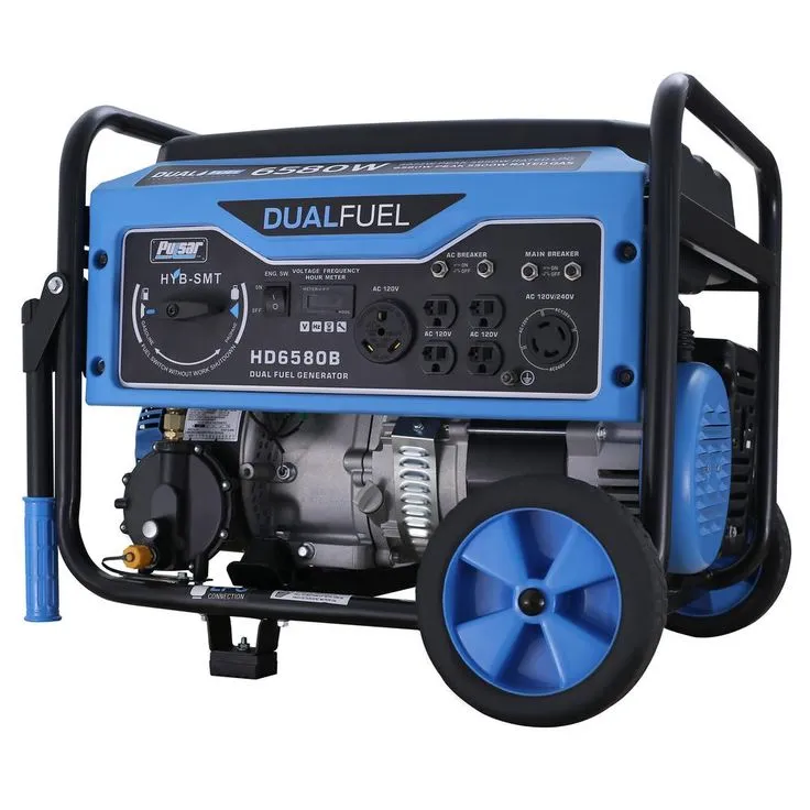 Pulsar 6,580/5,500-Watt Dual Fuel Gasoline/Propane Powered Recoil Start Portable Generator with CARB Compliant 274 cc Engine, photo 2 of 10