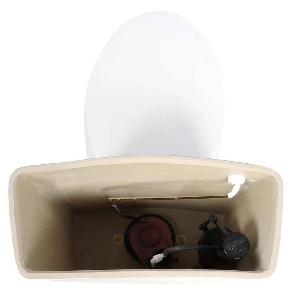 2-pc. 1.28 GPF Single Flush Elongated Toilet with Patented Overflow Protection Technology in White with Seat, photo 4 of 12
