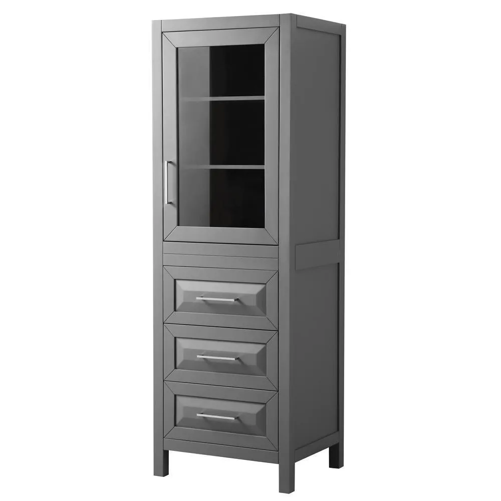 Daria 24 in. W x 71-1/4 in. H x 20 in. D Bathroom Linen Storage Tower Cabinet in White, photo 4 of 6