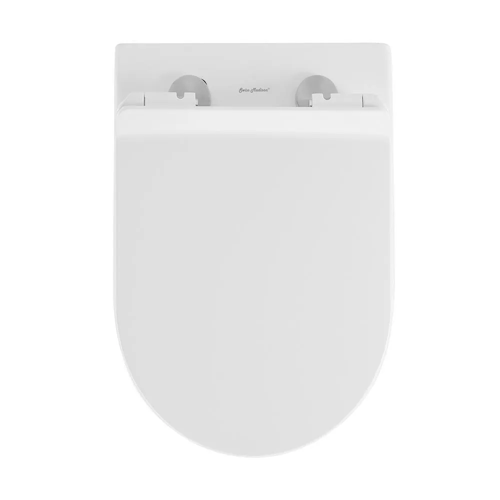 Swiss Madison St. Tropez Elongated Toilet Bowl Only in Glossy White, photo 6 of 14