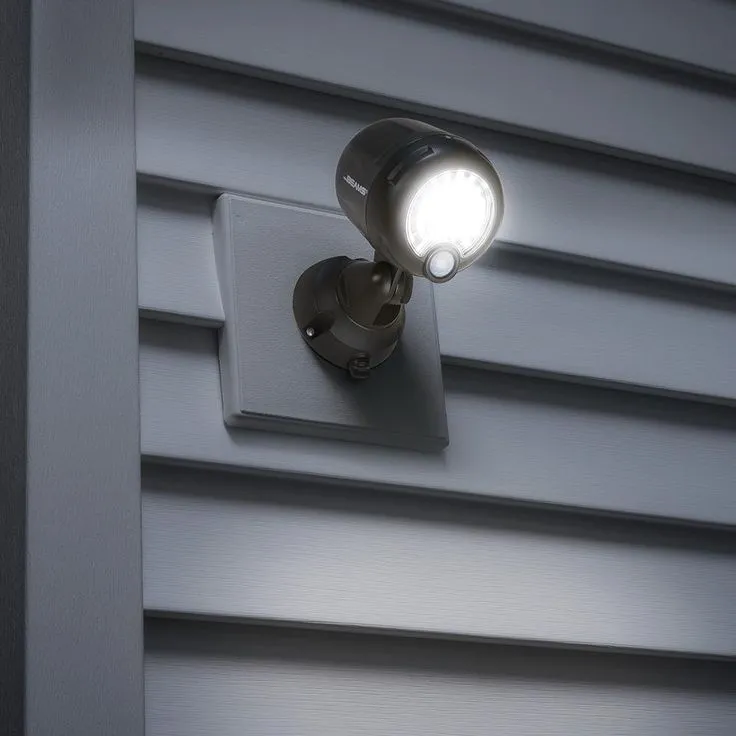 Mr Beams Outdoor 250 Lumen Battery Powered Motion Activated Integrated LED Security Light, Brown, photo 2 of 7