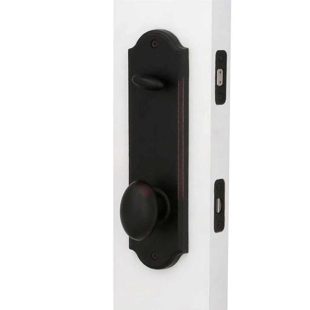 Molten Bronze Single Cylinder Oil-Rubbed Bronze Wiltshire Door Handleset with Durham Knob, photo 3 of 4