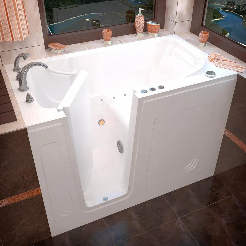 Universal Tubs HD Series 30 in. x 54 in. Left Drain Quick Fill Walk-In Air Tub in White, photo 2 of 5