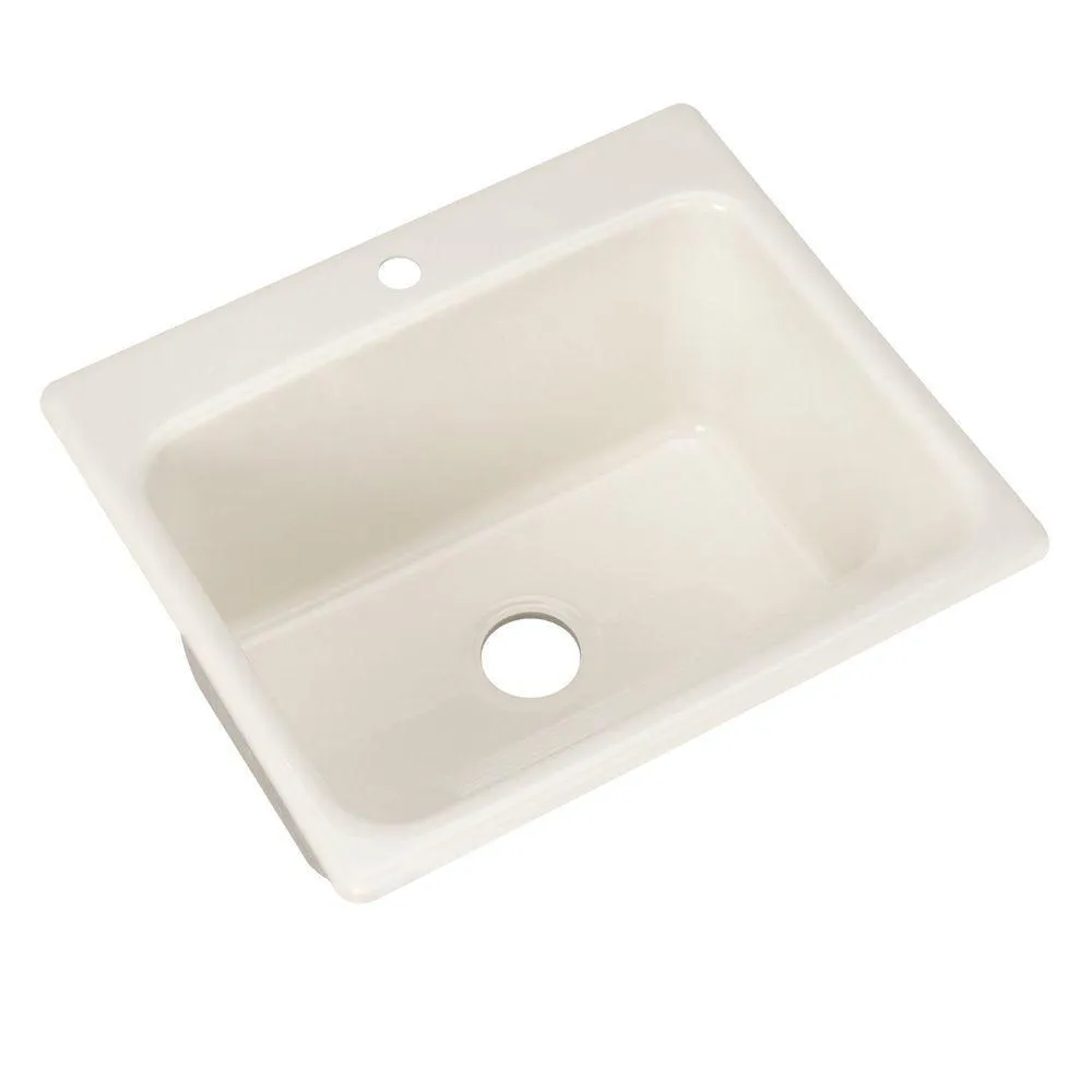 Kensington Drop-In Acrylic 25 in. 1-Hole Single Bowl Utility Sink in White, photo 9 of 17