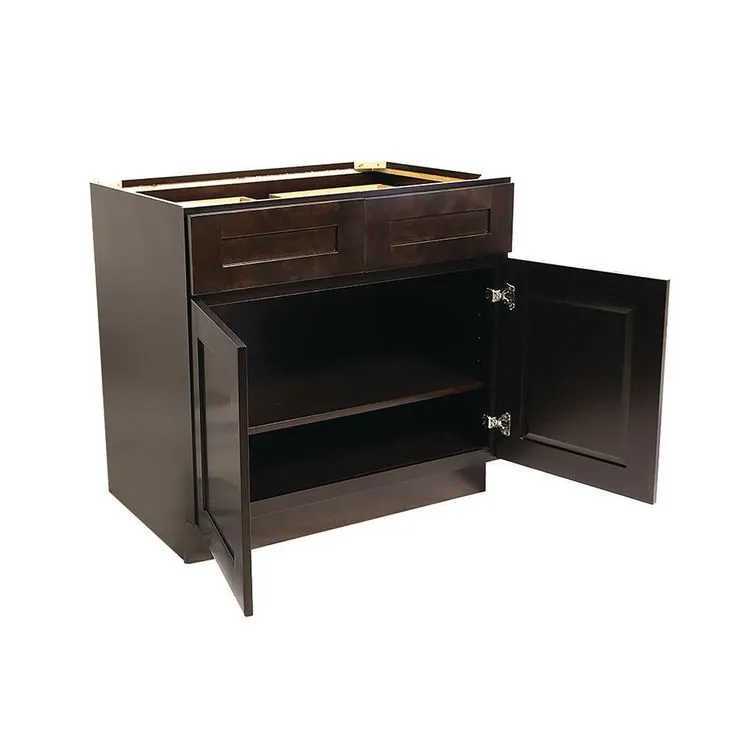 Brookings Plywood Ready to Assemble Shaker 48x34.5x24 in. 2-Door 2-Drawer Base Kitchen Cabinet in White, photo 7 of 10