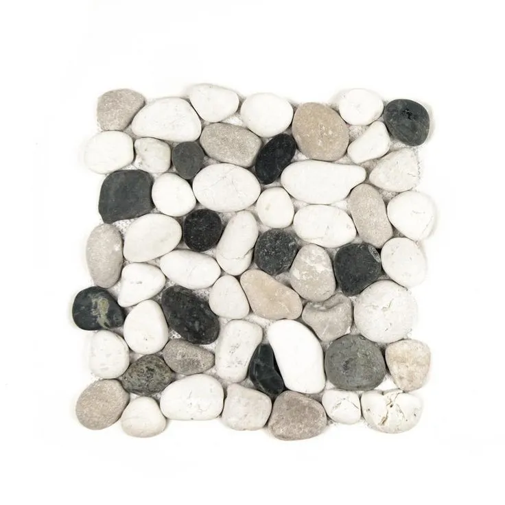 Cruz Bay Classic Pebble Tile River Grey 11-1/2 in. x 11-1/2 in. x 12.7 mm Mesh-Mounted Mosaic Tile (10.12 sq. ft. / case), photo 9 of 10