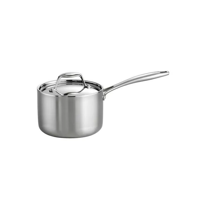 Tramontina Gourmet Tri-Ply Clad 2 qt. Stainless Steel Sauce Pan with Lid, photo 2 of 5