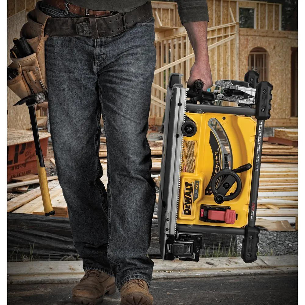 FLEXVOLT 60-Volt MAX Lithium-Ion Cordless Brushless 8-1/4 in. Table Saw Kit w/ Battery 2Ah, Charger and Bonus Battery, photo 12 of 13