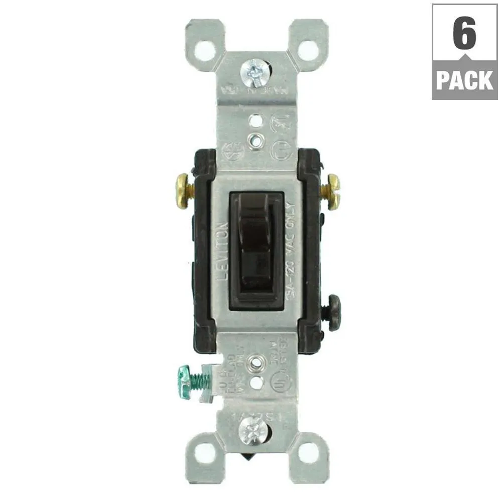 15 Amp 3-Way Toggle Switch, White (6-Pack), photo 7 of 10