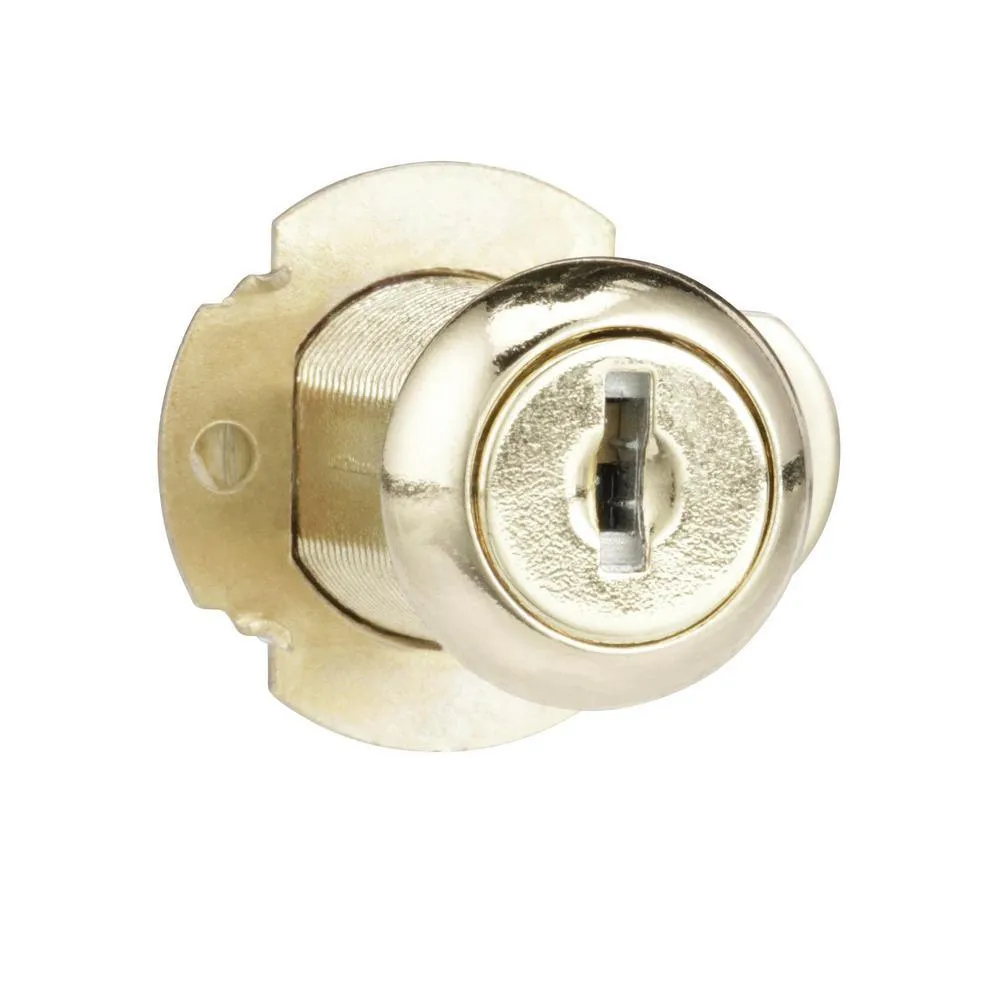 13/16 in., Steel, Brass Plated, Keyed Drawer and Cabinet Cam Lock, photo 6 of 7