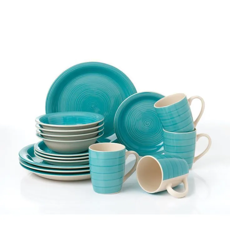 16-Piece Sapphire Blue Porcelain Dinnerware Set (Service for 4), photo 2 of 2