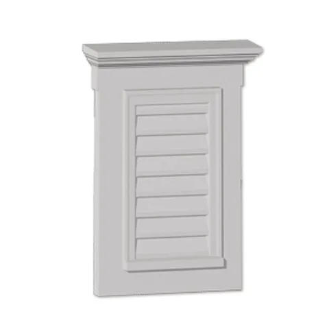 31 × 33.5 in Rectangular White Polyurethane Weather Resistant Gable Louver Vent