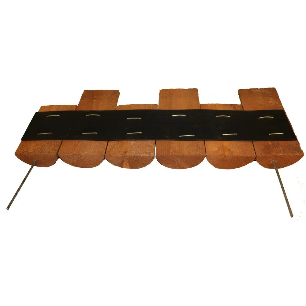 Greenes Fence 18 in. L x 1.5 in. W Half Log Edging (12-Pack), photo 3 of 5