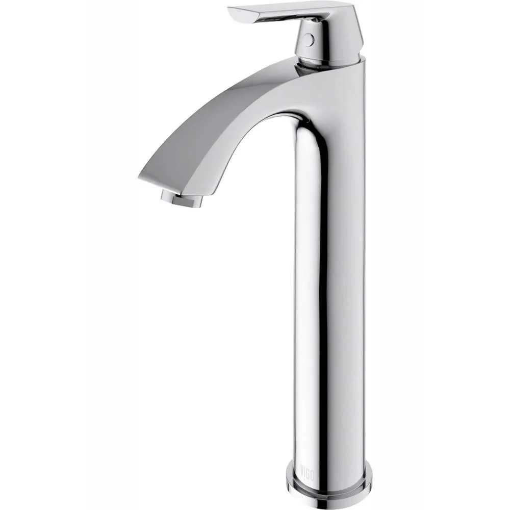 VIGO Linus Single Hole Single-Handle Vessel Bathroom Faucet in Brushed Nickel, photo 5 of 5