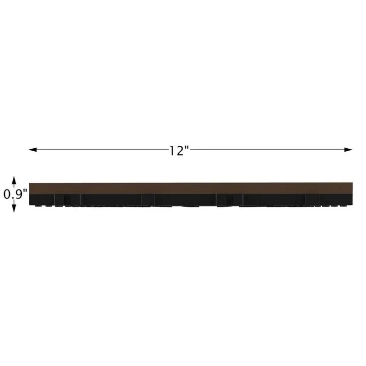 Pure Garden 12 in. x 12 in. Brown Outdoor Interlocking Slat Polypropylene Patio and Deck Tile Flooring (Set of 6), photo 8 of 8
