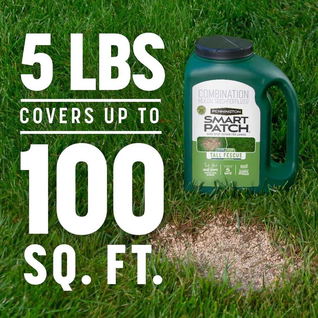 Pennington Smart Patch Tall Fescue Grass Sun or Shade Seed/Fertilizer/Mulch Repair Kit 5 lb, photo 3 of 10