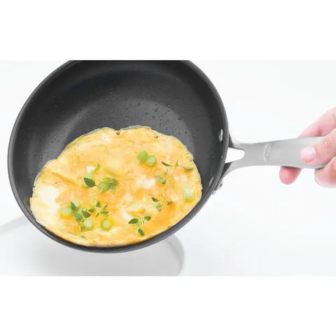 Good Grips 8 in. Hard-Anodized Aluminum Ceramic Nonstick Frying Pan in Black