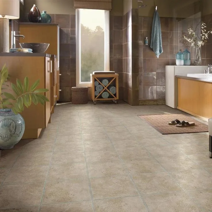 Armstrong Flooring 45-piece 12-in x 12-in Sandstone Peel and Stick Vinyl Tile, photo 2 of 6