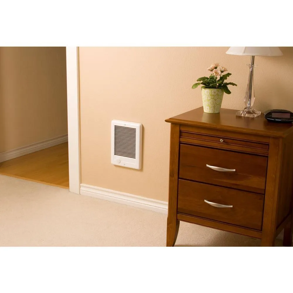 Com-Pak 2,000-Watt 240-Volt Fan-Forced In-Wall Electric Heater in White, photo 4 of 7
