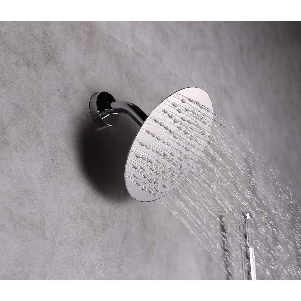Rain 2-Handle Tub and Shower Faucet System with 3-Setting with 304T Stainless Steel in Chrome (Valve Included), photo 5 of 7