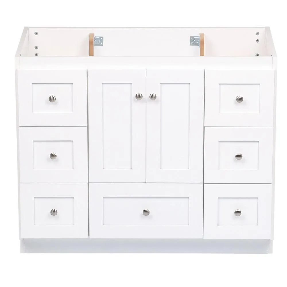 Shaker 42 in. W x 21 in. D x 34.5 in. H Vanity Cabinet Only in Natural Alder, photo 18 of 47