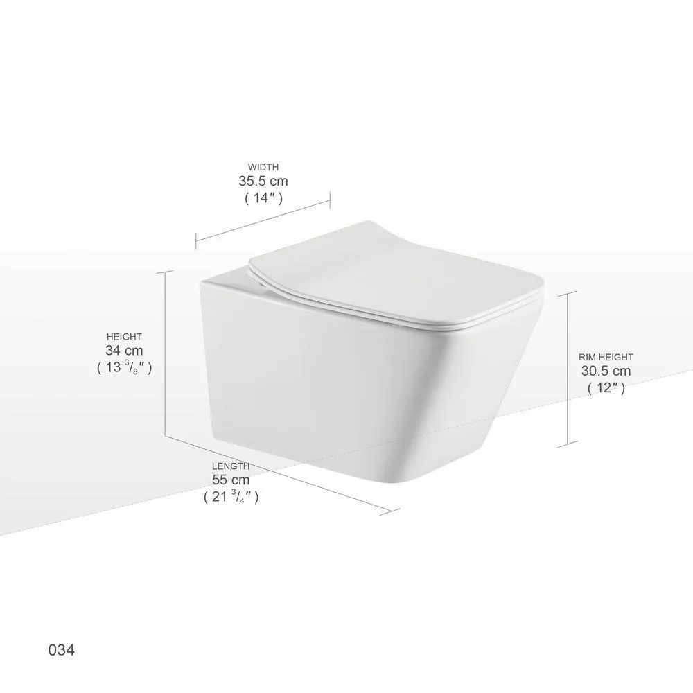 Simple Project Wall-Hung 1-Piece 1.6 GPF/0.8 GPF High Efficiency Dual Flush Round Bowl Toilet in White Skirted All-in-One Seat Included, photo 3 of 9