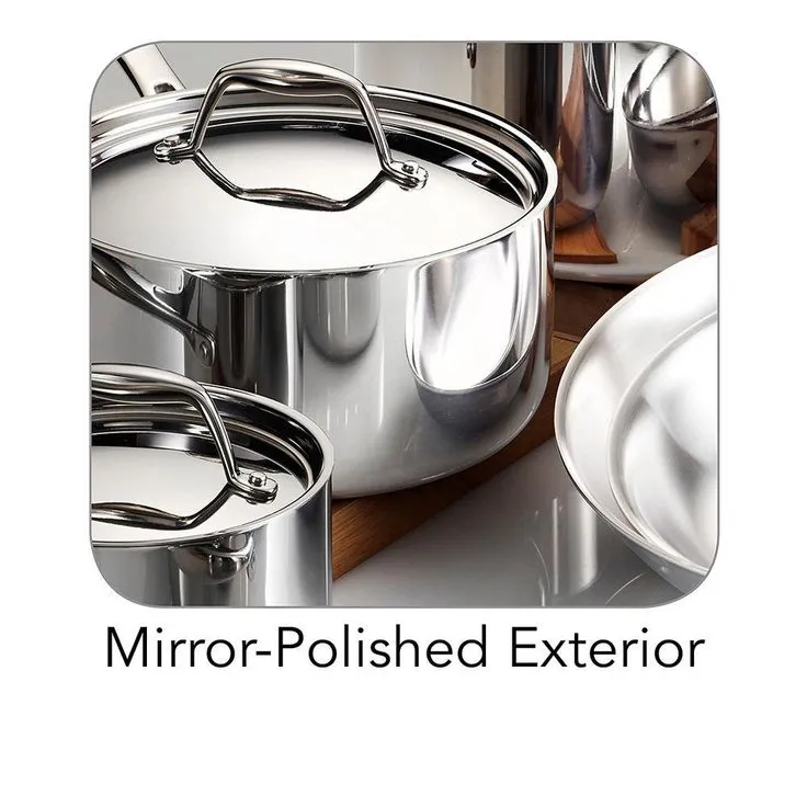 Gourmet Tri-Ply Clad 10-Piece Stainless Steel Cookware Set, photo 7 of 11