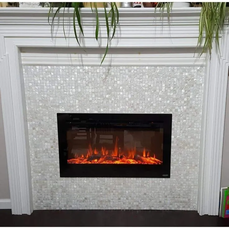 Art3d 12 in. x 12 in. Mother of Pearl Shell Mosaic Tile Backsplash in White, photo 6 of 8