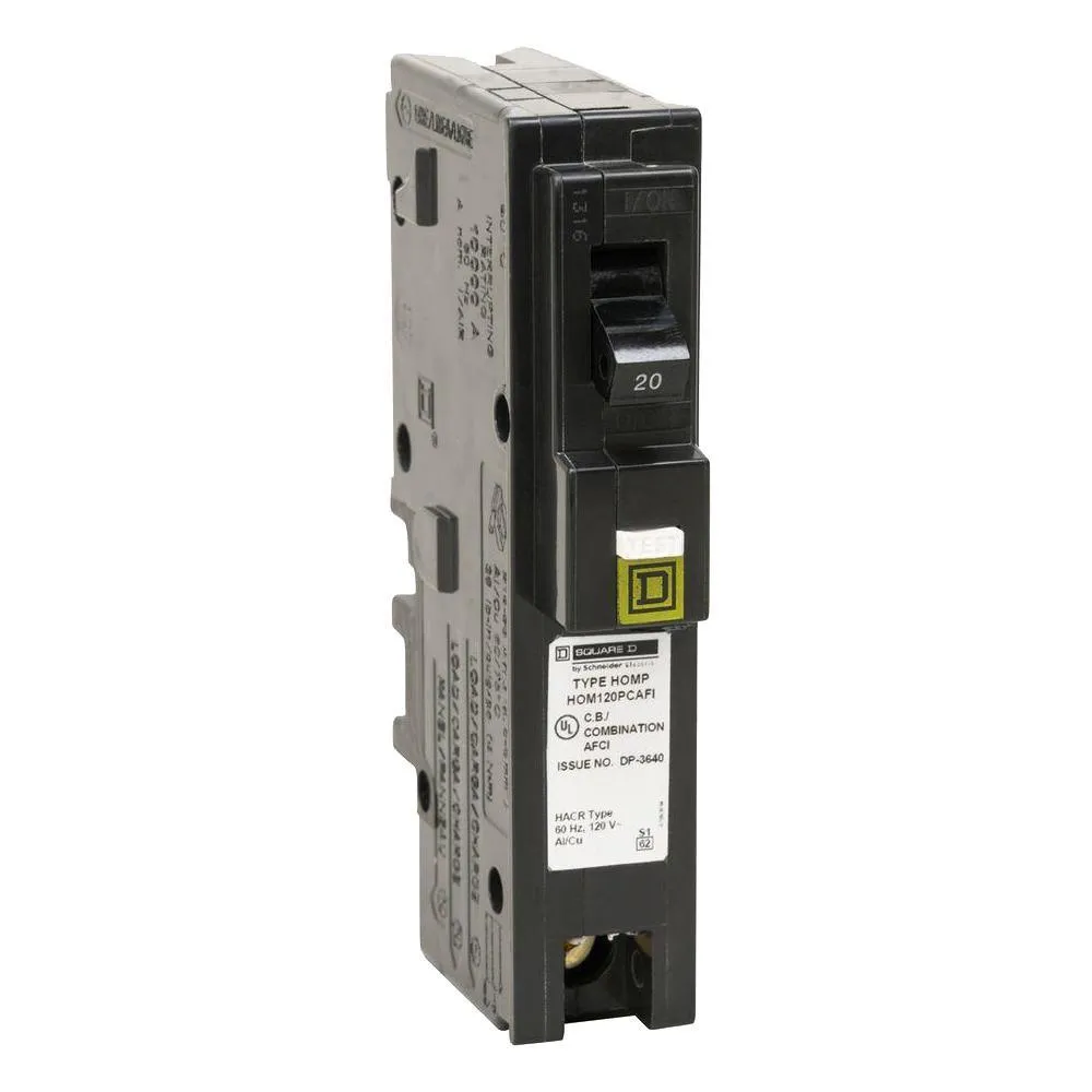 Schneider Electric Square D Homeline 20 Amp Single-Pole Plug-On Neutral Dual Function (CAFCI & GFCI) Circuit Breaker, HOM120PDFC, photo 13 of 23