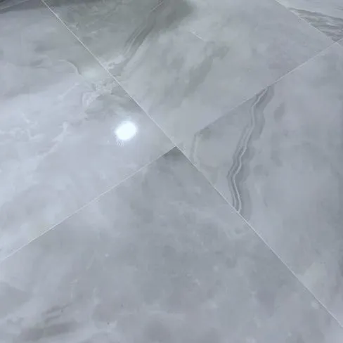 Satori Calacatta 32-in x 32-in Polished Porcelain Marble-Look Floor and Wall Tile, Rectified (13.78-sq ft/Carton), photo 2 of 10