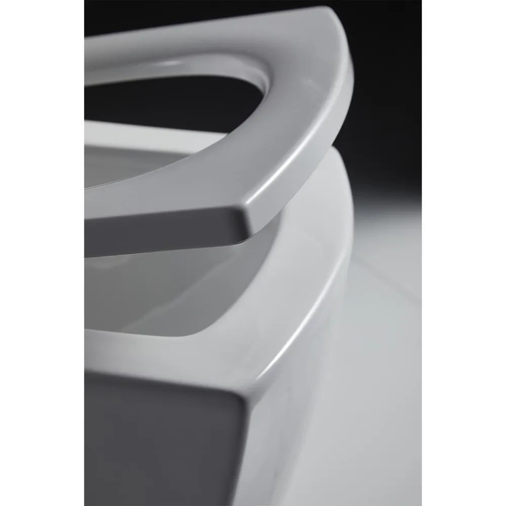 Boyel Living 0.8 GPF/1.28 GPF Dual Flush Round Shape Ceramic Elongated Toilet Including Toilet Round Only Seat in White, photo 8 of 9