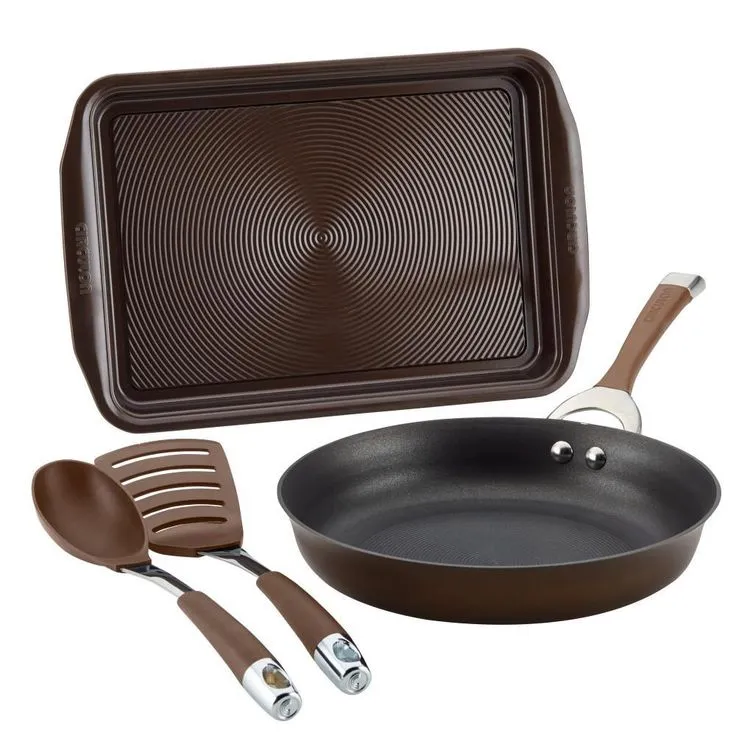 Symmetry 9-Piece Hard-Anodized Aluminum Nonstick Cookware Set in Black, photo 4 of 8