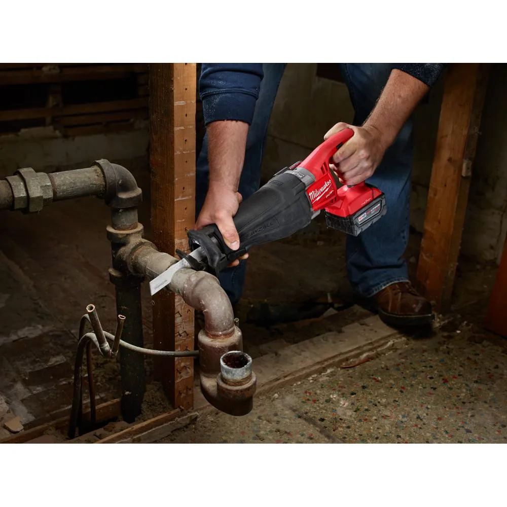 M18 FUEL ONE-KEY 18-Volt Lithium-Ion Brushless Cordless SAWZALL Reciprocating Saw Kit with Two 5.0 Ah Batteries, Case, photo 6 of 7