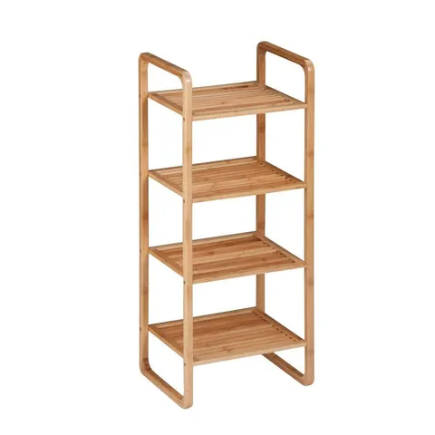 Bamboo 4-Tier Wood Shelving Unit (15 × 36 × 12 in)
