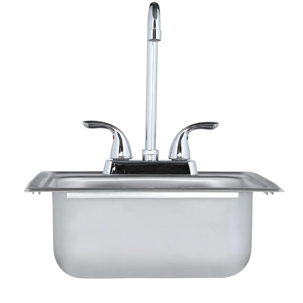 All-in-One Drop-in Stainless Steel 15 in. 2-Hole Single Bowl Bar Sink, photo 5 of 10