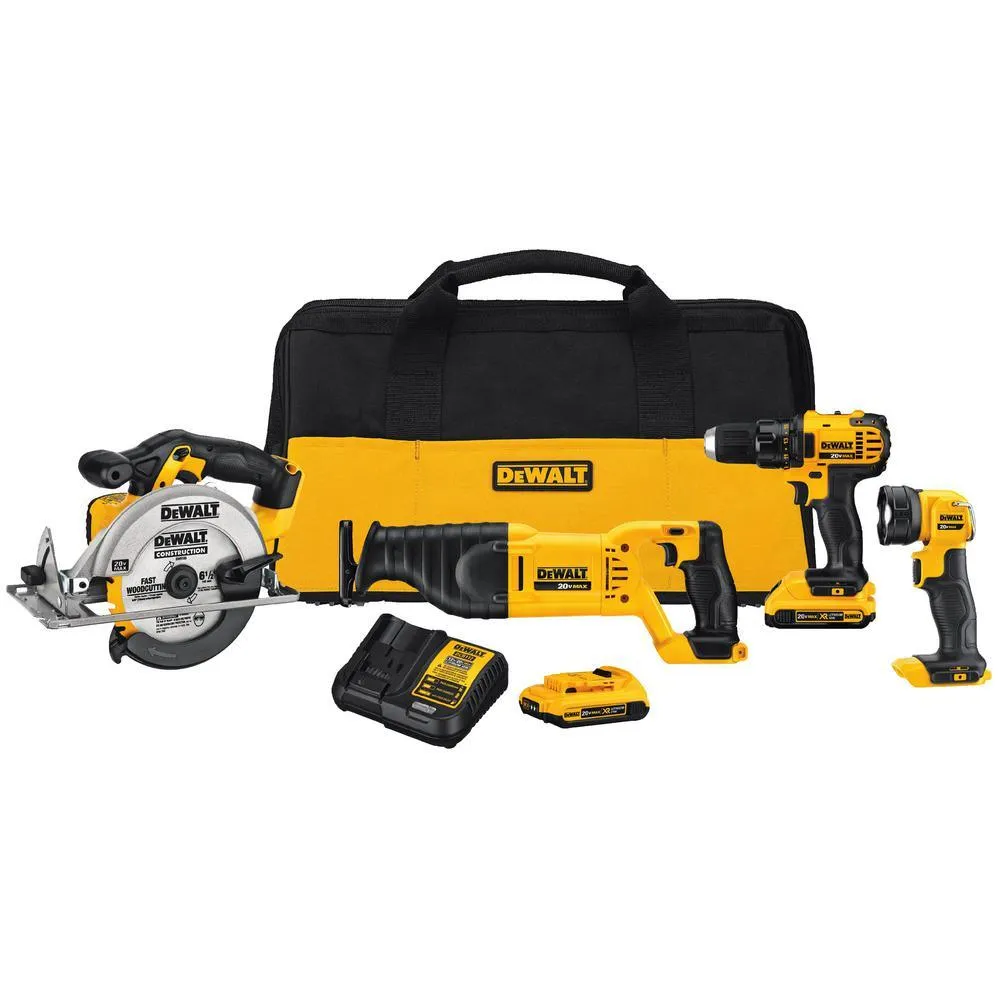DEWALT 20-Volt Max Lithium-Ion Cordless Combo Kit (10-Tool) w/ (2) Batteries 2.0Ah, Charger & Tool Bag, photo 29 of 41