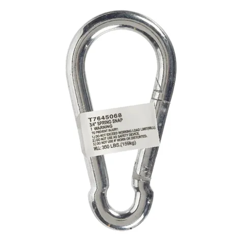 Zinc-Plated Steel Spring Snap, 350 lb, 4-3/4 in. Length