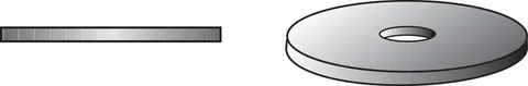 Zinc-Plated Steel 3/16 in. Fender Washer, 100-Pack